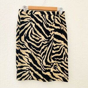 Carlisle Silk Animal Print Skirt
